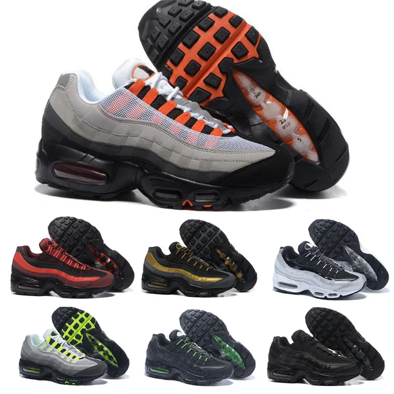 

2019 Men Designer 95 Running Shoes What The OG Grape Neon TT Black Red 95s Mens Trainers Triple White Sports Sneakers