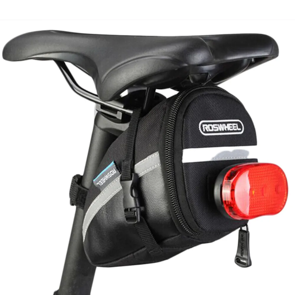 

ROSWHEEL 1.2L Portable Waterproof Bike Saddle Bag Cycling Seat Pouch Bicycle Tail Rear Pannier