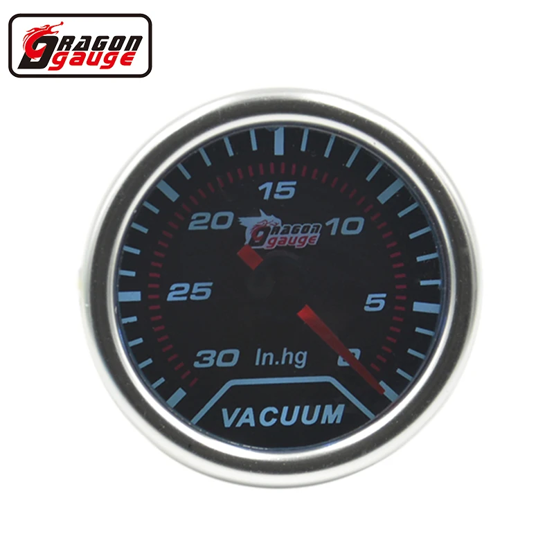 Dragon gauge Universal 52mm White backlight Turbo Vacuum Gauges BOOST