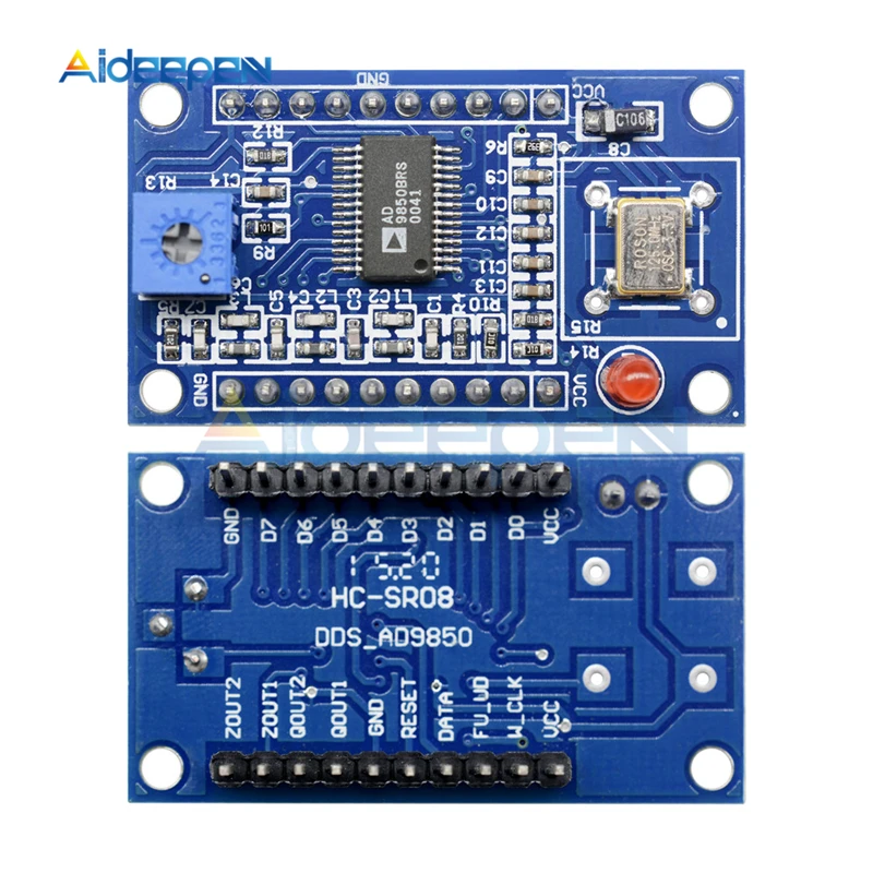 1 шт. AD9850 DDS модуль генератора сигналов 0-40 МГц 2 синусоидальные волны и 2 квадратных фильтр низких частот Кристалл осциллятор испытательное оборудование доска