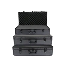 Портативный алюминиевый чехол для инструментов, чехол для инструментов, ударопрочный защитный чехол, коробка для файлов, оборудование, чехол для камеры с предварительно вырезанной пеной