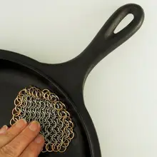 Набор кухонных гаджетов для мытья кастрюль из нержавеющей стали с кольцами для чистки пальцев, щетка для кастрюли, посуды, миски Mayitr