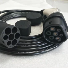 YKS-ESNES 16A EV вилка IEC62196-2 Однофазный Тип 2 к Тип 2 с 5 м черный удлинитель