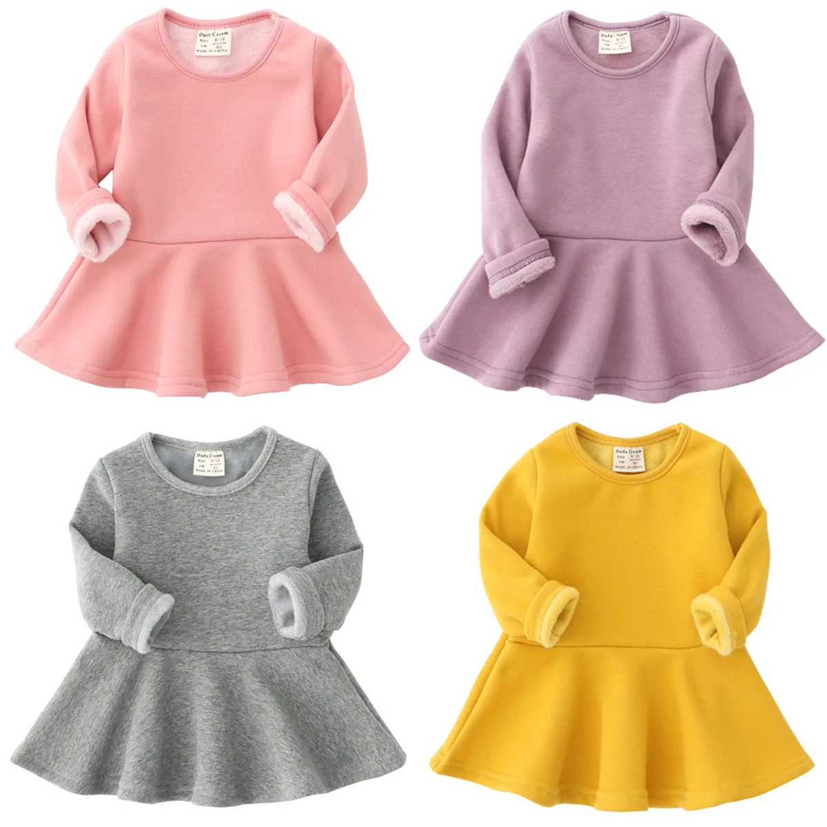 Baby Dresses For Girls Autumn Winter Long Sleeved Knit princess...