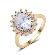 Роскошное кольцо 3,5 карат с большой овальной огранкой AAA Циркон с микро проложенным CZ кольцом для женщин модное ювелирное изделие женские кольца 10 типов цветочное кольцо