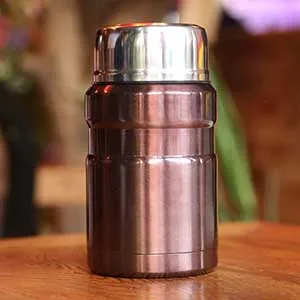 Вакуумный изолированный контейнер для пищи из нержавеющей стали милые двойные стенки вакуумные фляжки термосы термостойкая бутылка идеально подходит для домашнего использования 550 мл - Цвет: Coffee