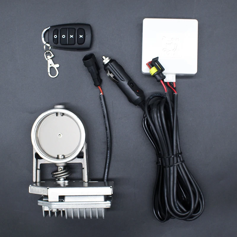 

63MM 76MM Exhaust Cutout Valve Muffler Electrical Worm Valve 304 Stainless Steel Automobile Wireless Remote Control Valve System