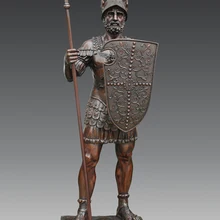 Европейский большой в натуральную величину бронзовые статуи воины вилла Открытый Сад Украшения Рыцари скульптуры домашний декор
