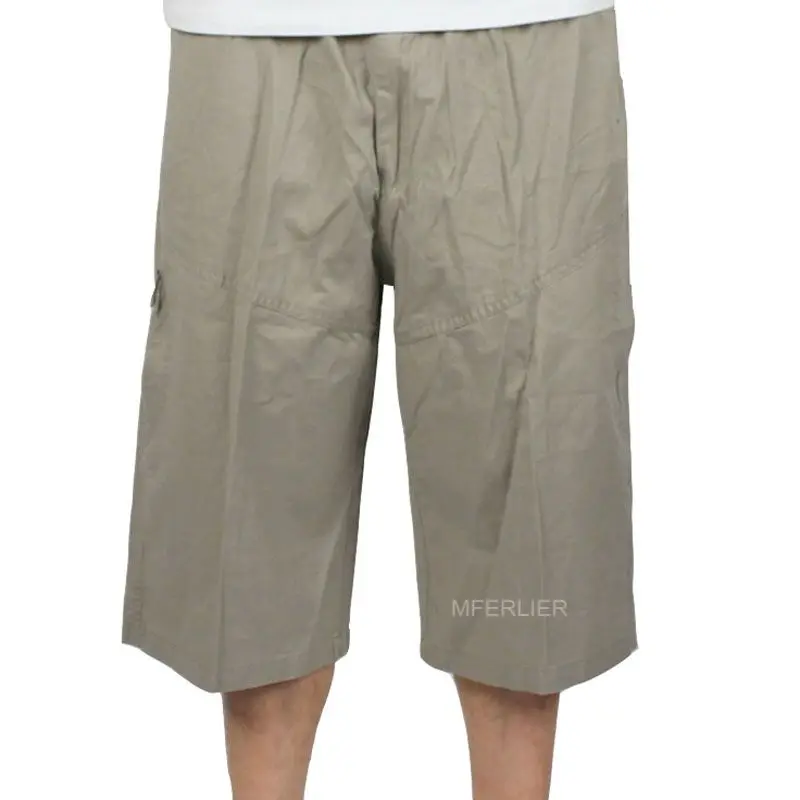 MFERLIER летние свободные брюки мужские большие размеры 5XL 6XL 7XL 8XL Талия 140 см телячья длина брюки мужские 3 цвета