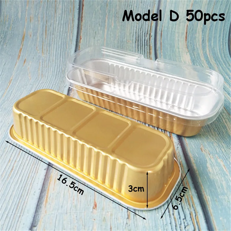 Коробка для торта с пластиковой крышкой, поднос для выпечки, одноразовая коробка, коробка для выпечки Tinfoil, прямоугольная герметичная коробка для пищевых продуктов, коробка для Мусса для пищевых продуктов - Цвет: Model D