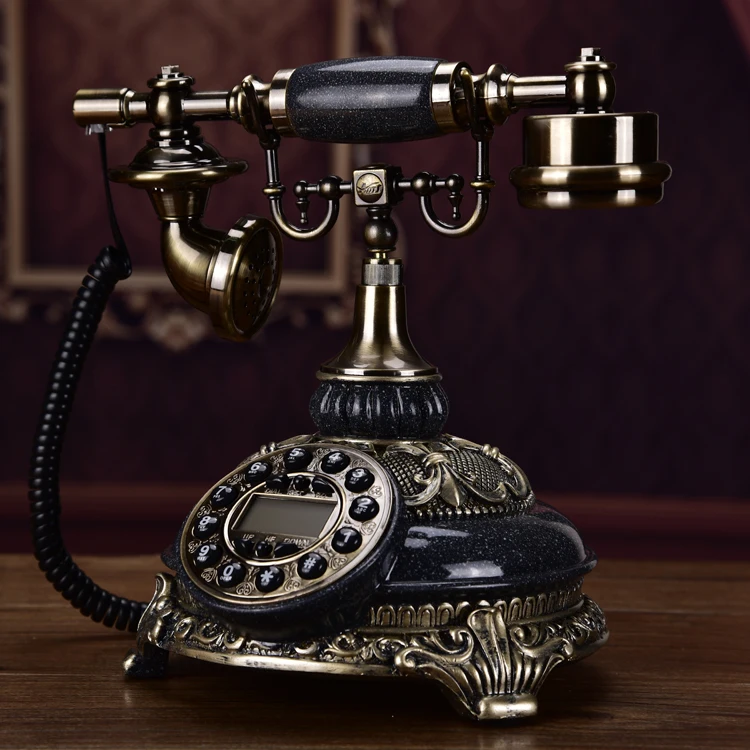 Цельные часы антикварный телефон модный винтажный телефон Синяя подсветка+ громкой связи+ идентификатор звонящего