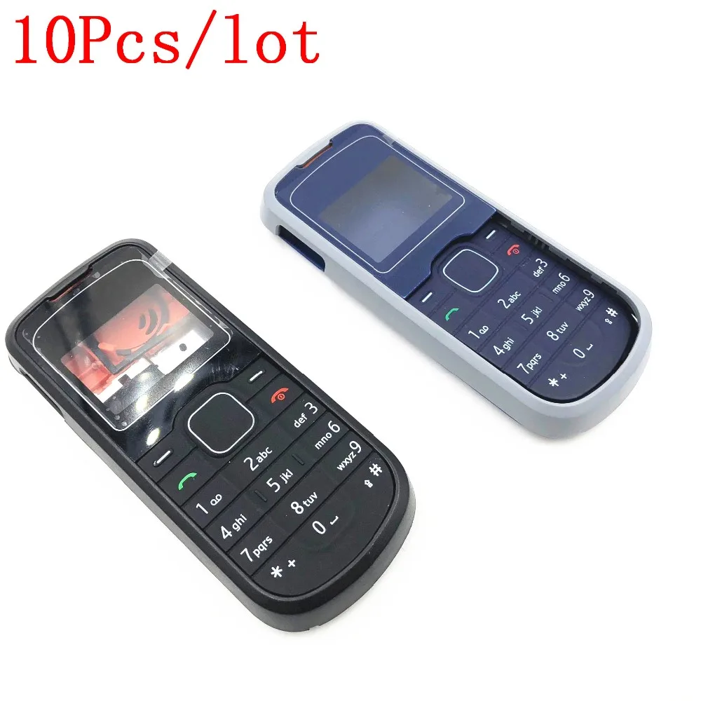 

Original For Nokia 1202 New Full Housing Case Cover Front Frame With KeyBoard Display Glass+Middle Frame+Back Cover With Logo