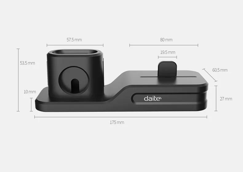 3 в 1 Держатель зарядного устройства для мобильного телефона, коробка для хранения кабеля для Apple watch, зарядная подставка для airpods iPhone, противоскользящая силиконовая основа