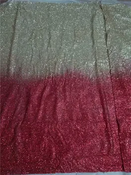 

Wonderful French net lace fabric with glitters for evening dress African embroidery tulle mesh material UN67(5yards/lot)