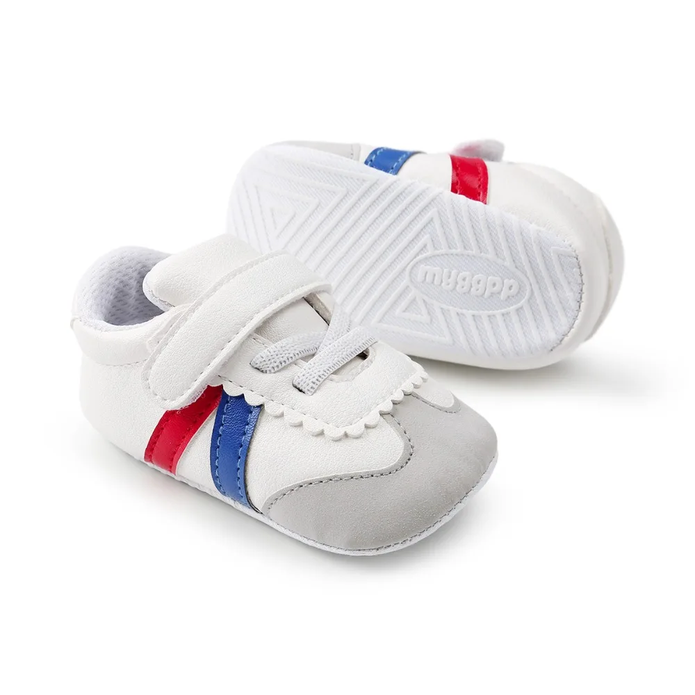 Новые модные детские мокасины из искусственной кожи малышей Первый Уокер на мягкой подошве Детские тапки новорожденных обувь для