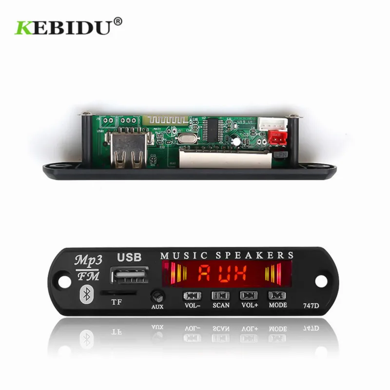 KEBIDU беспроводной Bluetooth 12 в MP3 WMA декодер плата аудио модуль USB TF радио для