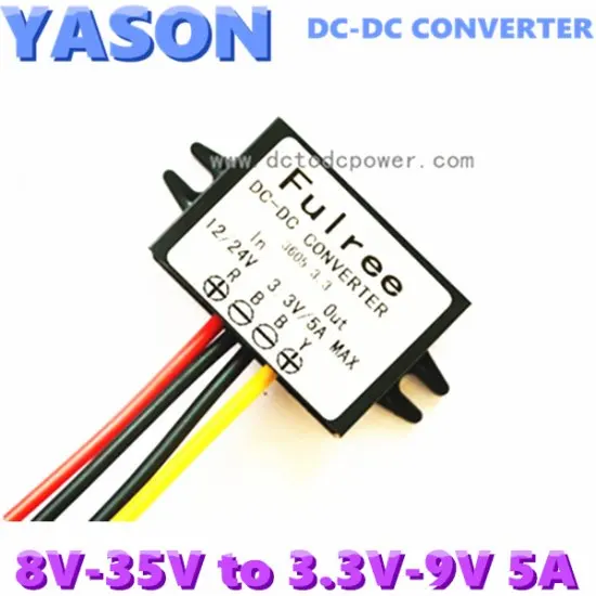 

DC-DC converter DC 12V/24(8V-35V)to DC (3.3V-9V) 5A (16.5W-45W)