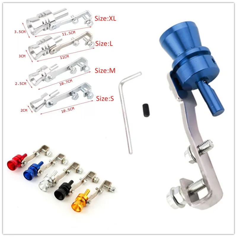 

Turbo Exhaust Turbo Sound Colorful Auto Muffler Exhaust Pipe Whistle Simulator Car Tuning Turbo Whistler Size S/M/L/XL