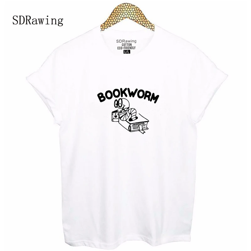 Повседневная футболка Bookworm Humor женский подарок книжный ботаник влюбленные очки