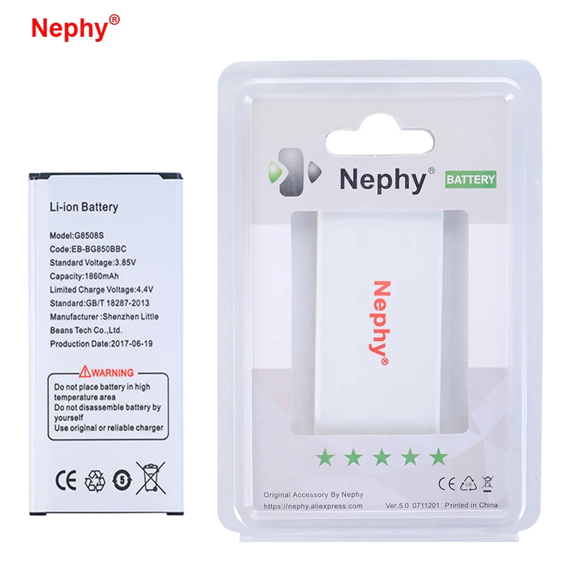 

2018 Nephy Original EB-BG850BBC Mobile Phone Battery For Samsung GALAXY Alpha G850F G850 G850A EB-BG850BBE Li-ion accumulator