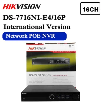 

in stock Free shipping DS-7716NI-E4/16P English version 16CH NVR with 4 SATA and 16 POE, HDMI VGA output, alarm Plug & play NVR