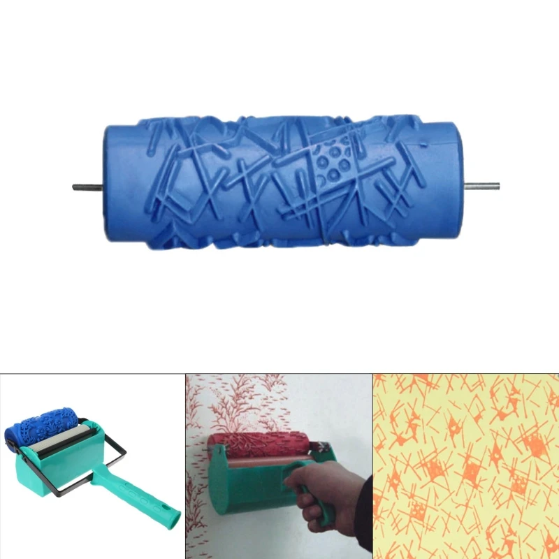 

5" Embossed Paint Roller Sleeve Wall Texture Stencil Brush Pattern Decor 055Y Damom