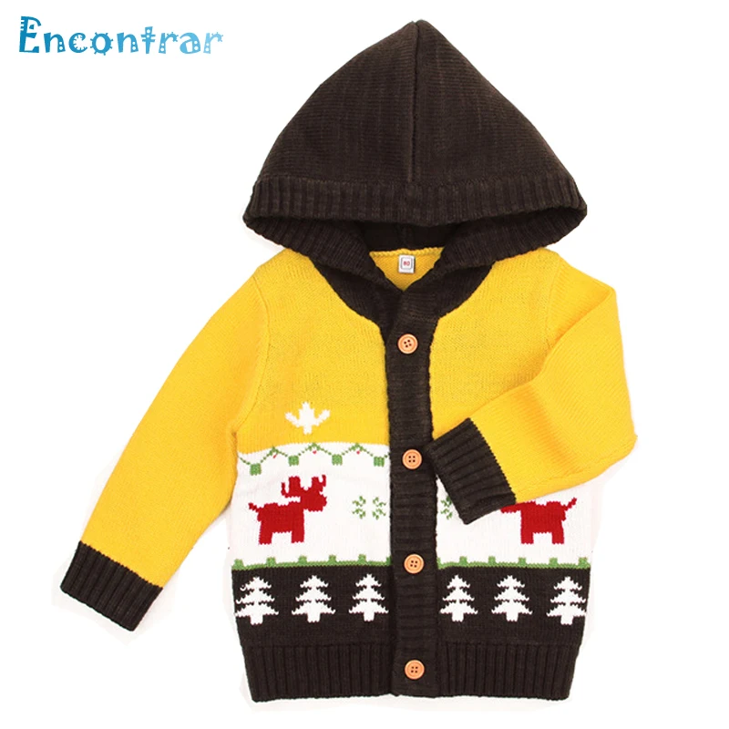 Cardigan b/éb/é Manteaux /à Capuchon gar/çons Filles tricot/é Vestes Pull Chaud v/êtements dext/érieur