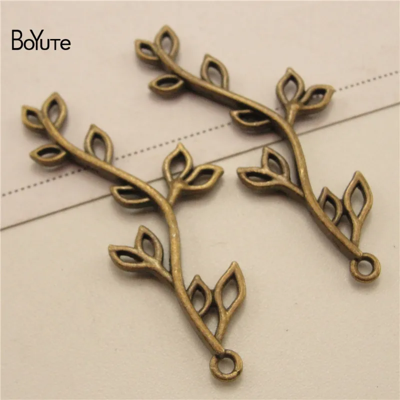 BoYuTe (100 PiecesLot) Metal Alloy Bird Twig Connector Pendant Charms Vintage Diy Hand Made Jewelry Accessories Wholesale (4)