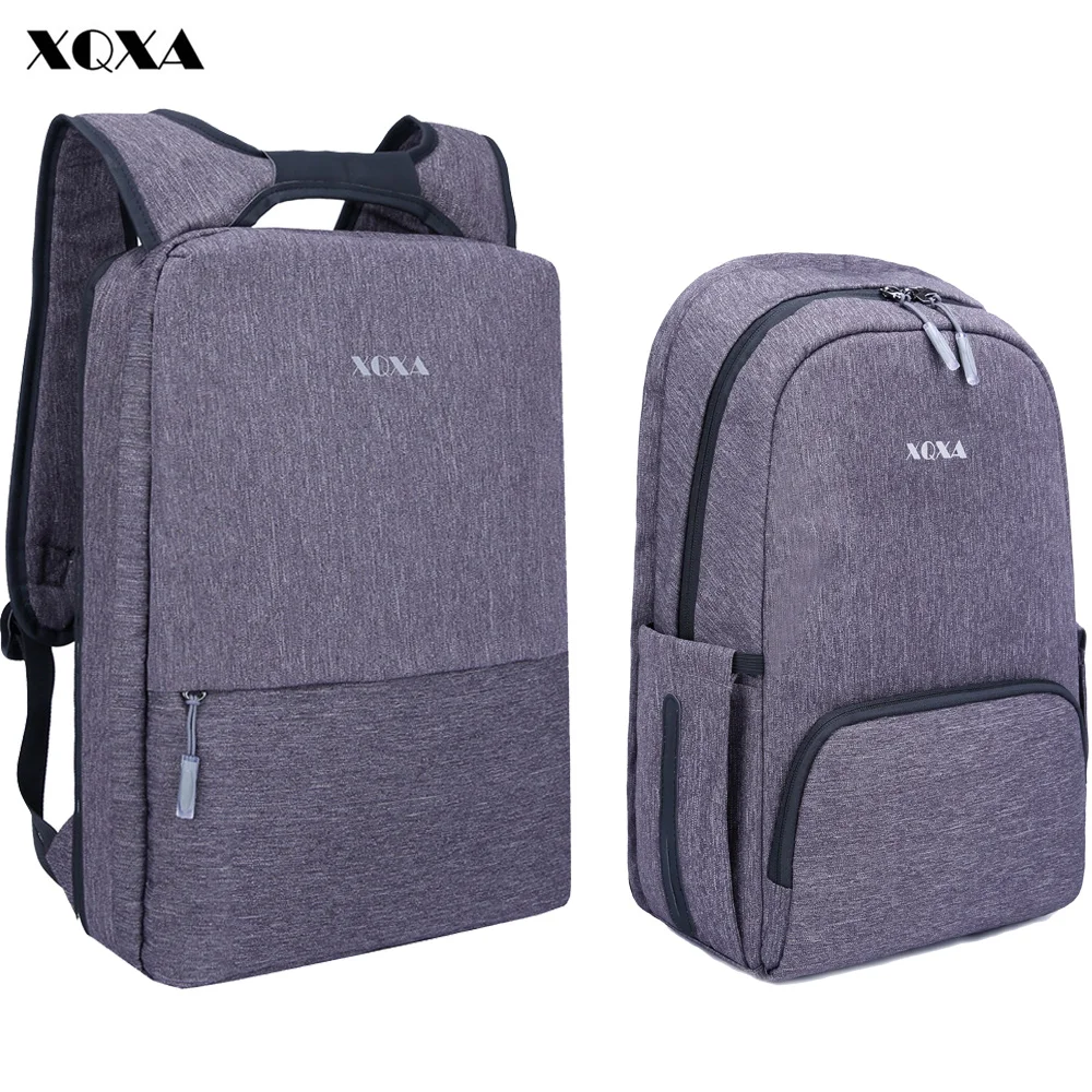 

XQXA Light Slim Backpack Men Lightweight 13 14 15.6 Inch Laptop Notebook Backpacks Women Waterproof Thin Business Urban Backpack