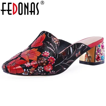 

FEDONAS Handmade Pointed Toe Retro Pumps Women Classic Design High Quality Suede Leather High Heels Spring Summer Shoes Woman