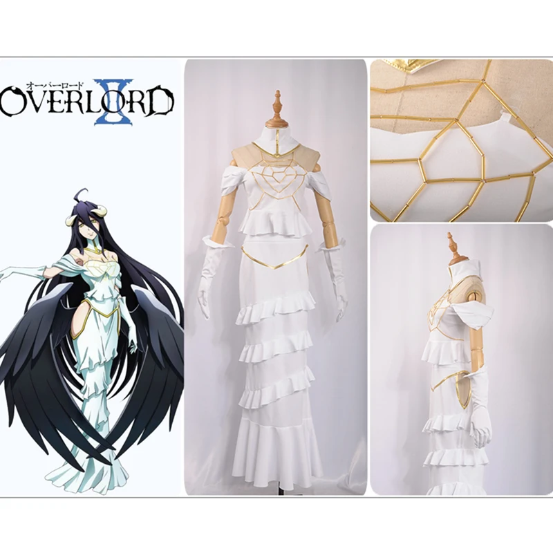 Персонаж Аниме Overlord Albedo костюм для косплея сексуальная летняя юбка с рукавом