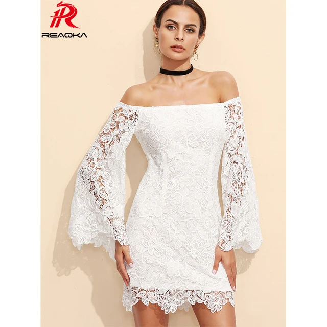 Rekka Sexy Women White Lace Dress Summer Woman Party Dresses Long ...