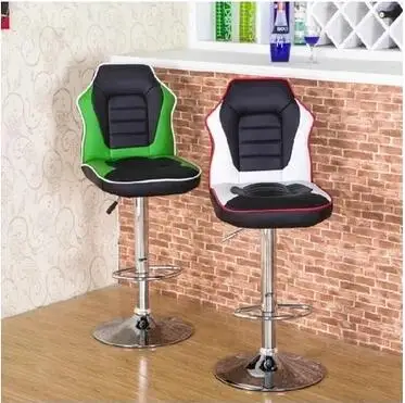 Swivel chair. Bar chair. The front desk receives the silver chair