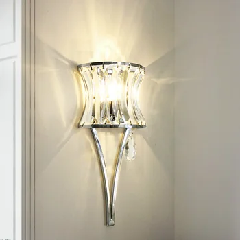 

Modern minimalist living room wall lamp Nordic bedroom hotel aisle corridor crystal lamp bedside wall lamp lw529651py