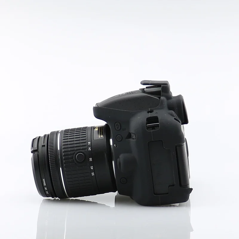 Силиконовый Броня кожа случае корпус для однообъективной цифровой зеркальной фотокамеры протектор крышки объектива для Nikon D5300