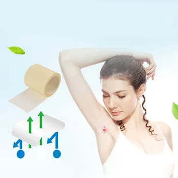 

1pc Sweat Stickers 6 Meters Disposable Ultra-thin Antimicrobial Underarm Stickers Armpit Sweat Pad Armpit Shields for Men Women