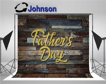 

Retro Wood Floor Happy Father's Day Celebration Lights background Vinyl cloth Computer print party photo backdrop