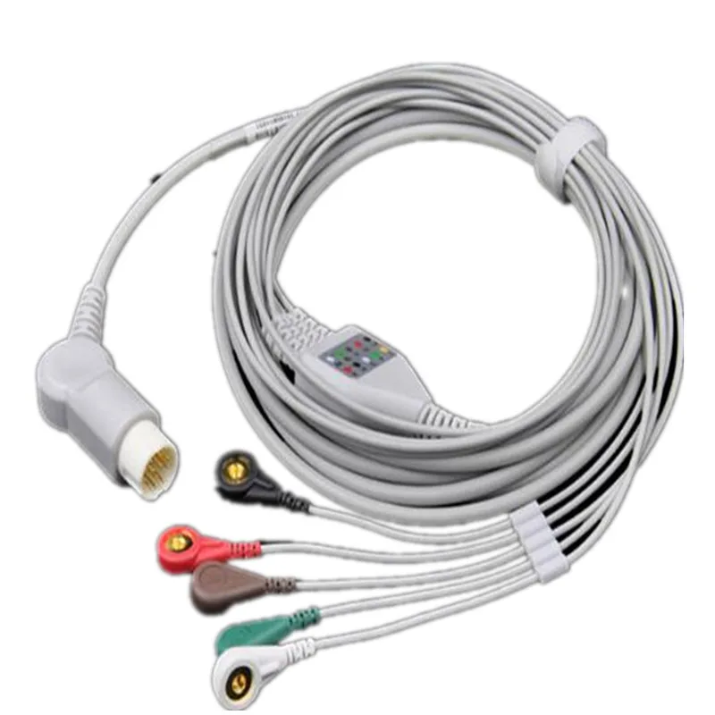 2021 совместимый для Philips/HP 12Pin MP20/30/VM6 пациента монитор ЭКГ кабель Одна деталь 5