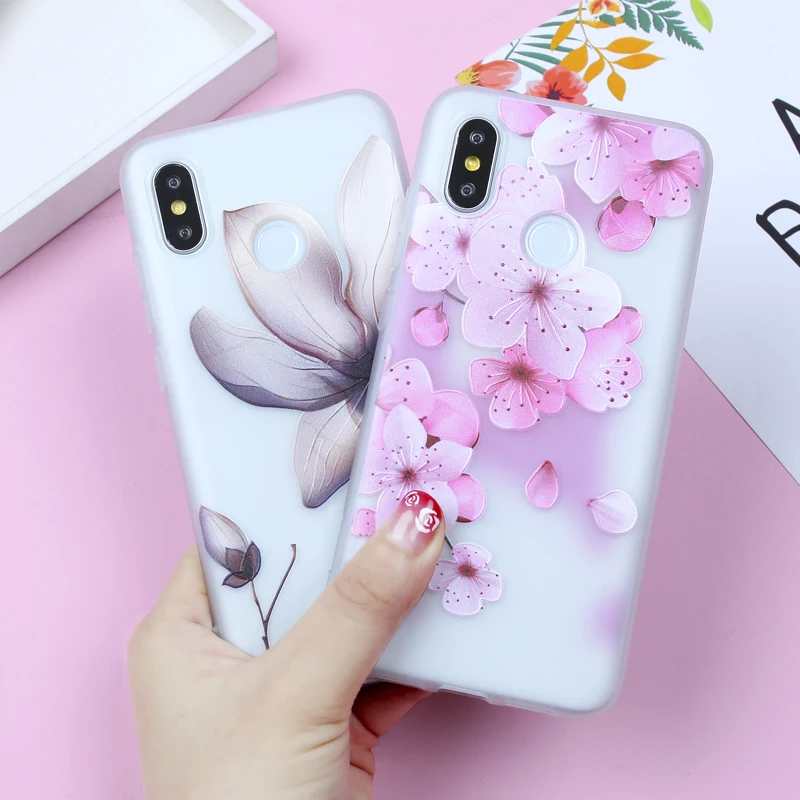 Чехол с рельефными цветами для Xiaomi Pocophone F1 чехол Redmi 4X 4A Note 5A 6 Pro чехлы 5X Mi A1 8 SE