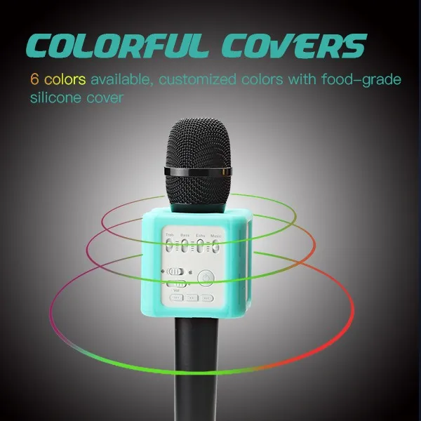 Original Brand Q9s Magic Bluetooth Karaoke Microphone Wireless Professional Player speaker With Carring Case For Iphone Android12_01 (5)