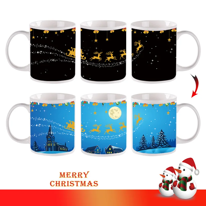 Санта Клаус Горячие цвет изменить кофе кружки Рождество аниме керамика чай молочные чашки и творческий посуда для напитков