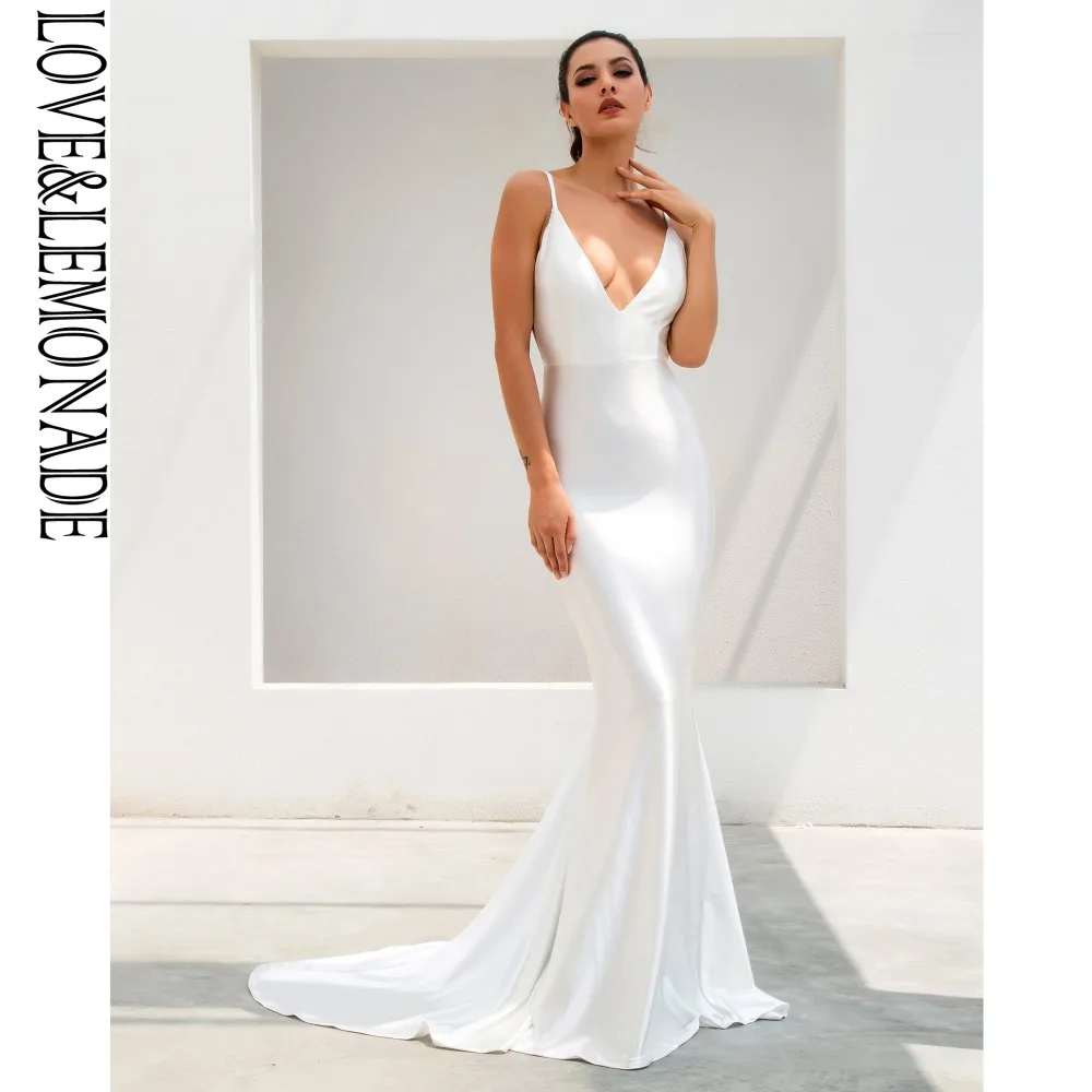 long back white dress