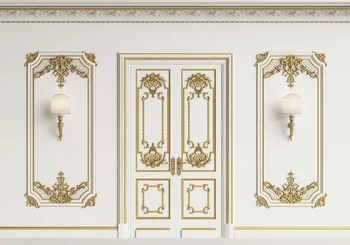 

Vinyl Classical Carving Pattern Door Photo Backdrop wedding model party Design Backgrounds for Photo Studio