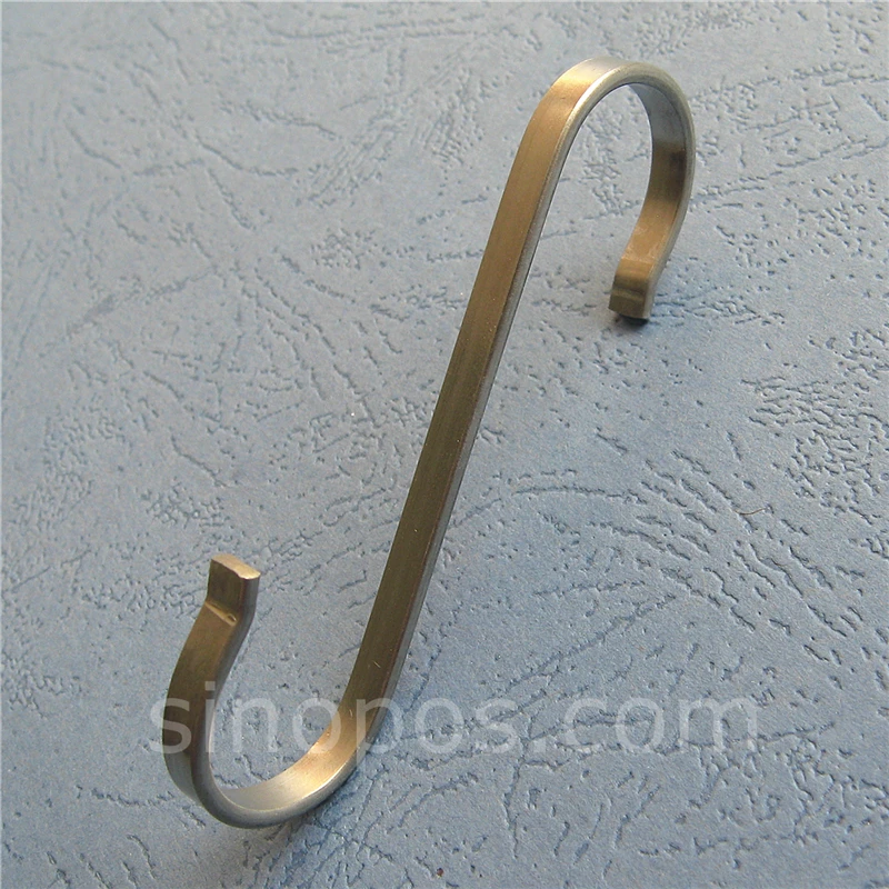 J0O2 10Pcs S Shape Hooks Stainless Steel Hanger Clasps Rack Kitchen Clothes Pot 