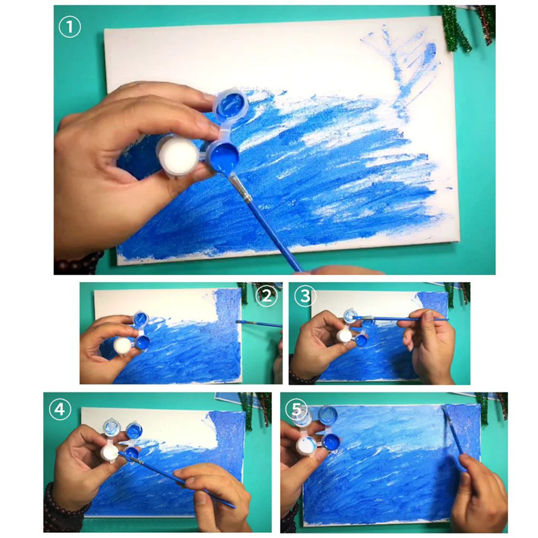 DIY Рисование на холсте Набор творческие развивающие, Обучающие DIY Набор масляной живописи