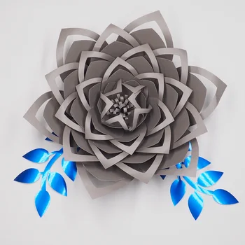 

1 pcs Flower+2pcs Leaves Giant Paper Flowers Nursery Wall Decor Weding Party Decor Bridal Shower Baby Photo backdrop