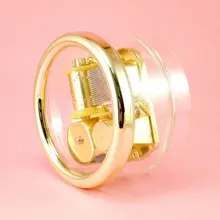 Circle Gold Wind Up Music Box : Happy Birthday/ You are my sunshine/Ice and Snow Romance Let it go (Frozen)/Castle In The Sky