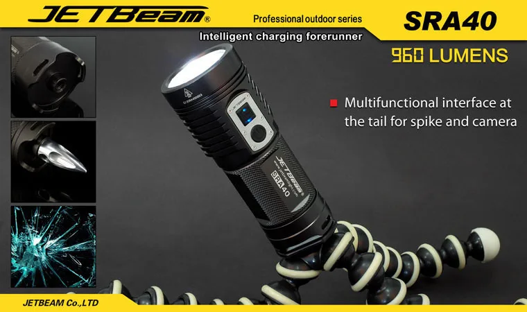 JETBEAM SRA40 Cree XM-L2 светодиодный фонарик 960 люмен фонарик на каждый день совместим с 4* AA батареей