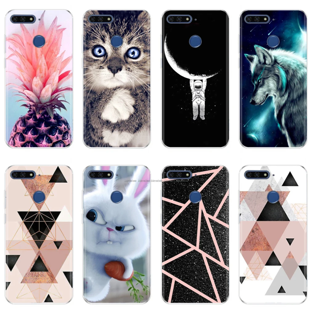 

Silicone Case For Huawei Honor 7A Pro Case 5.7 inch Cute TPU Phone Cases For Huawei Y6 Prime 2018 Y6 2018 Enjoy 8e Fundas Coque