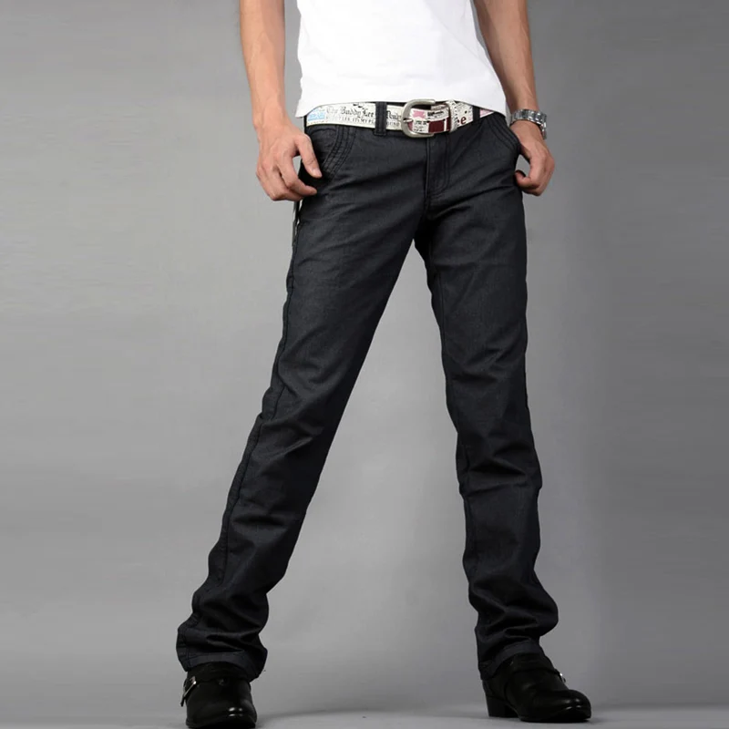 Мужские новые модные повседневные брюки корейские прямые тонкие брюки мужские черные тонкие свободные брюки размер 28-32 33 34 36